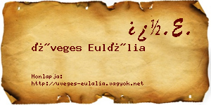 Üveges Eulália névjegykártya